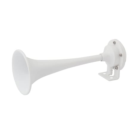 Marinco White Epoxy Coated Single Trumpet Mini Air Horn 10104